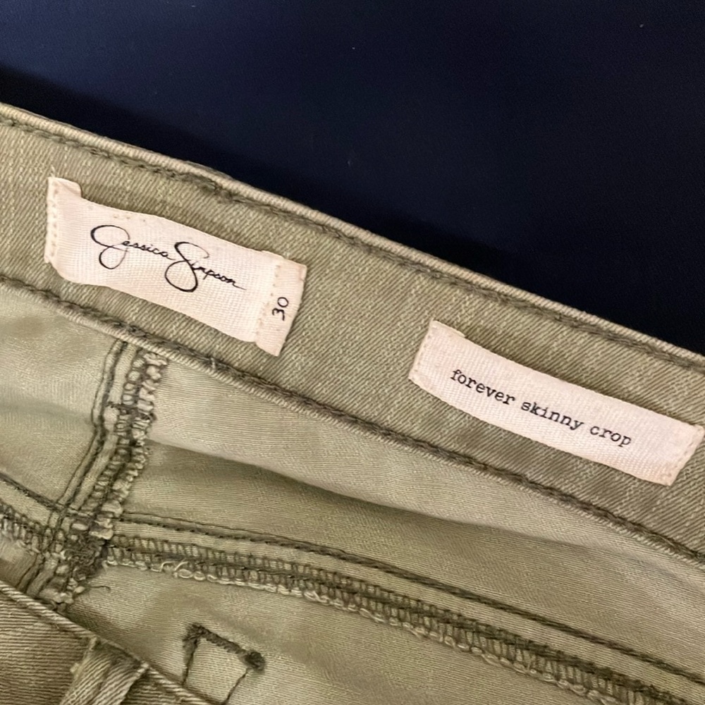 Jessica Simpson Khaki Skinny Crop Jeans